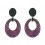 Pendientes de plata con circonita de color