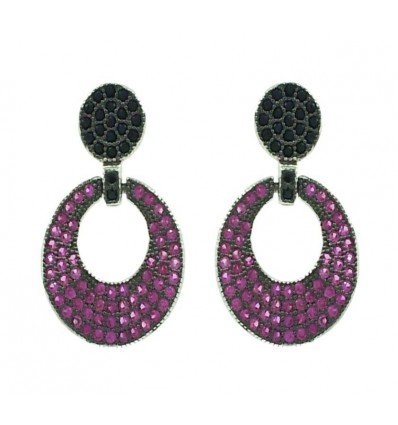 Pendientes de plata con zirconita de color