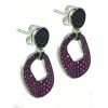Pendientes de plata con zirconita de color
