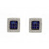 Pendientes de plata con zirconitas azules