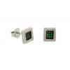 Pendientes de plata con zirconitas verdes