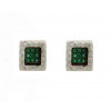 Pendientes de plata con zirconitas verdes