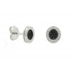Pendientes de plata con zirconita negra