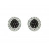 Pendientes de plata con zirconita negra