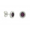 Pendientes de plata con zirconita de color