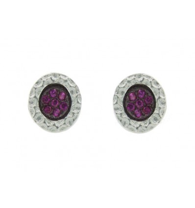 Pendientes de plata con zirconita de color