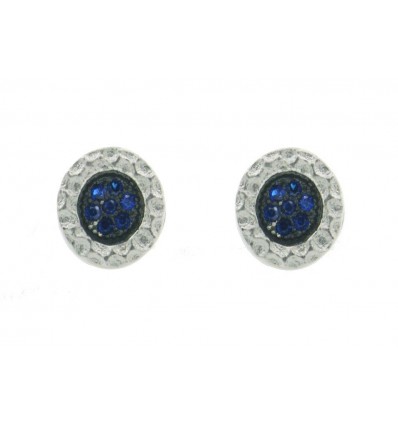 Pendientes de plata con zirconita de color