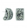 Pendientes de oro blanco (18K) con diamante