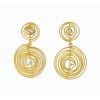 Pendientes de oro amarillo (18K) con zirconita