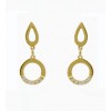 Pendientes de oro amarillo (18K) con zirconita