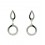 Pendientes de oro blanco (18K) con circonita