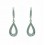 Pendientes de oro blanco (18K) con circonita