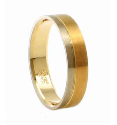 Alianza de oro blanco y oro amarillo (18K)