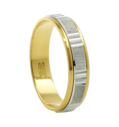 Alianza de oro blanco y oro amarillo (18K)