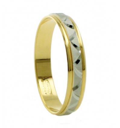 Alianza de oro blanco y oro amarillo (18K)