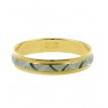 Alianza de oro blanco y oro amarillo (18K)