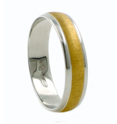 Alianza de oro blanco y oro amarillo (18K)