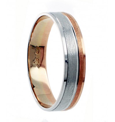 Alianza de oro blanco y oro rosa (18K)