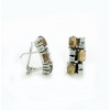 Pendientes de oro blanco (18K) con cuarzo y zirconitas