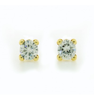 Pendientes de oro amarillo (18K) con zirconita