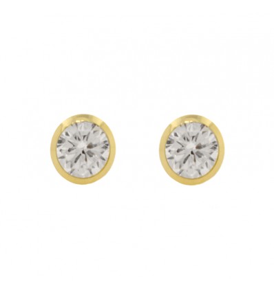 Pendientes de oro amarillo (18K) con zirconita