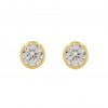 Pendientes de oro amarillo (18K) con zirconita