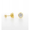 Pendientes de oro amarillo (18K) con zirconita