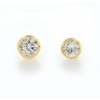Pendientes de oro amarillo (18K) con zirconita