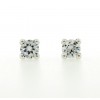Pendientes de oro blanco (18K) con zirconita