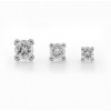 Pendientes de oro blanco (18K) con zirconita