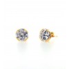 Pendientes de oro amarillo (18K) con zirconita