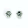 Pendientes de oro blanco (18K) con zirconita