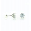 Pendientes de oro blanco (18K) con zirconita