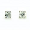 Pendientes de oro blanco (18K) con zirconita