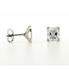 Pendientes de oro blanco (18K) con zirconita
