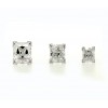 Pendientes de oro blanco (18K) con zirconita
