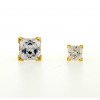 Pendientes de oro amarillo (18K) con zirconita