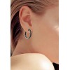 PENDIENTES DE ORO BLANCO DE 750 milésimas (18K) TIPO CRIOLLAS CON BAÑO DE RUTENIO CON 128 DIAMANTES NEGROS. DIÁMETRO:33,60 MM.