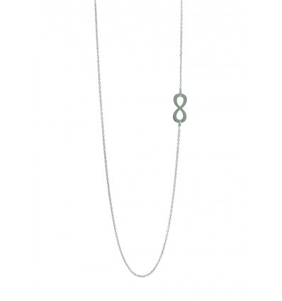 Colgante de oro blanco (18K) con cadena