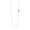 Colgante de oro blanco (18K) con cadena