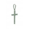 Cruz de oro blanco (18K) con diamante