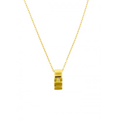 Colgante de oro amarillo (18K) con diamante
