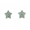 Pendientes de oro blanco 18K con circonitas