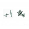 Pendientes de oro blanco 18K con circonitas