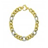 Pulsera de oro blanco y oro amarillo (18K)
