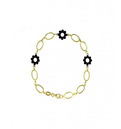 Pulsera de oro blanco y oro amarillo (18K)