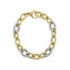 Pulsera de oro blanco y oro amarillo (18K)