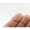 Colgante de oro blanco (18K) con diamante