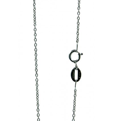 Cadena de oro blanco (18K) modelo forsat