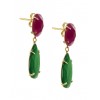 Pendientes de oro amarillo (18K) con jade